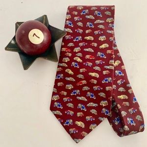 Vintage Car Silk Tie Novelty